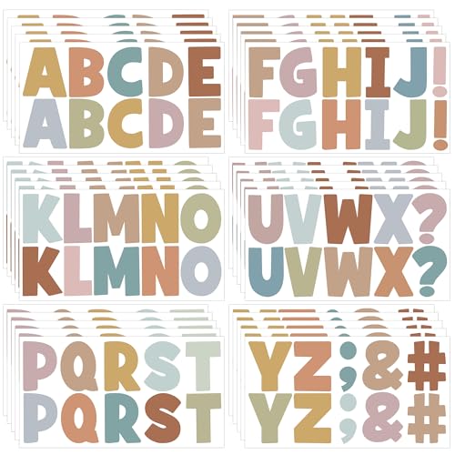 320 PCS Bulletin Board Letters 30 Sheets Letter Stickers Large Alphabet Stickers 2.5 Inch Vinyl Self...