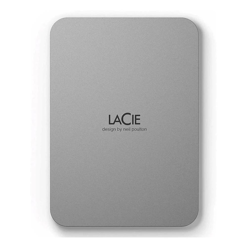 Lacie Mobile Drive Stlp4000400 - Festplatte - 4tb - Extern (tragbar) - Usb 3,2 Gen 1 (usB-C Steckverbinder) - Moon Silver (stlp4000400)
