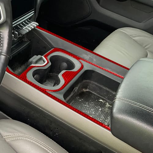 Cubierta para portavasos de fibra de carbono 3 piezas para Dodge RAM 2019-2023 miniatura 4