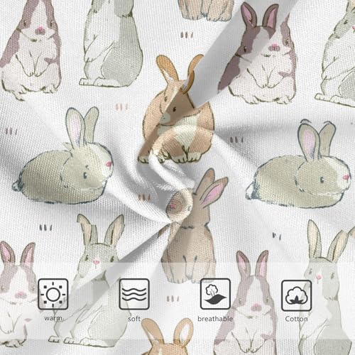 Little Girl Underwear Toddler Panties Kids Undies Rabbit Cartoon Soft Cotton Briefs 2T-8Y3