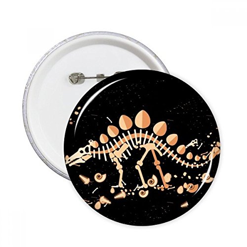 Badge bouton rond Dinosaure Stégosaure S décoration vêtements multicolore