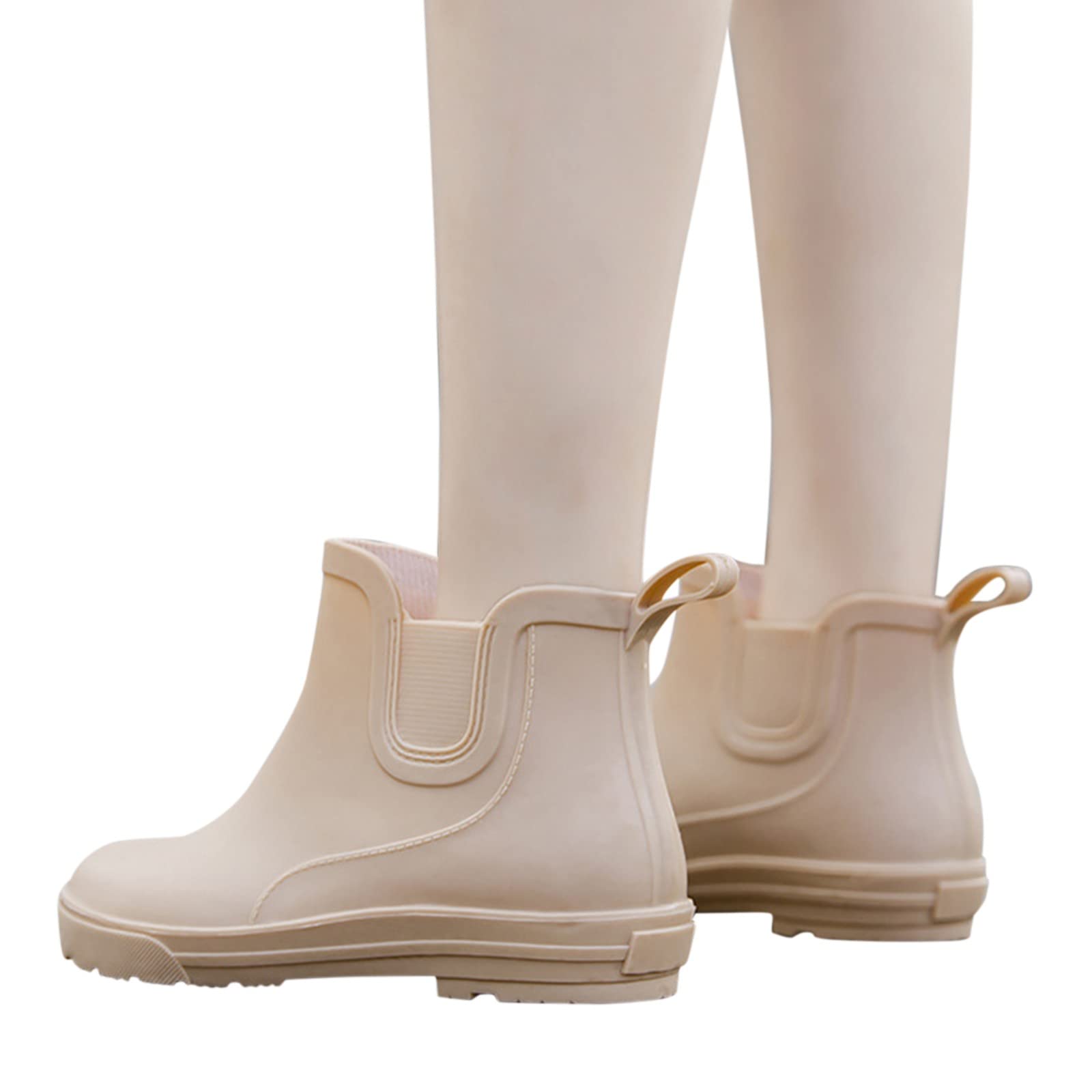 Mokassins Damen Wasserdichte Gummistiefel Damen – Halbhohe