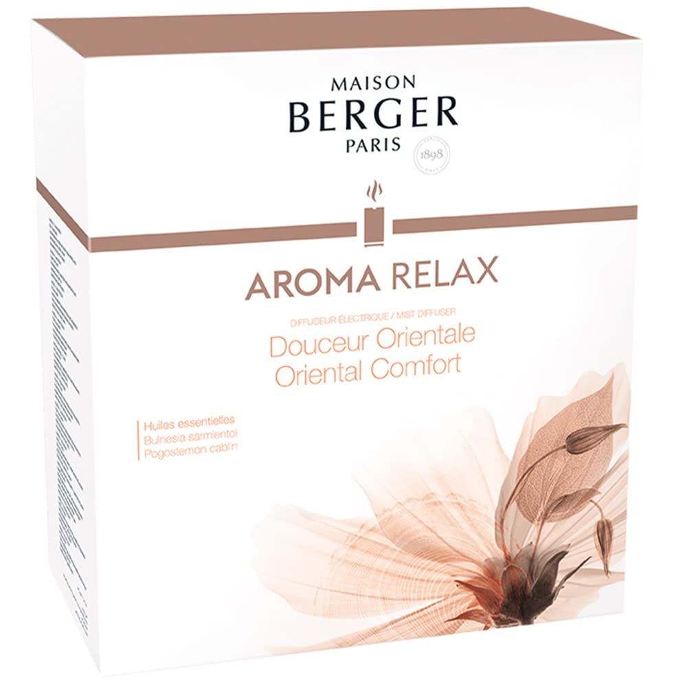 LAMPE BERGER Aroma Relax - Diffusore Elettrico, in Vetro, Satinato/Bianco, 475 ml