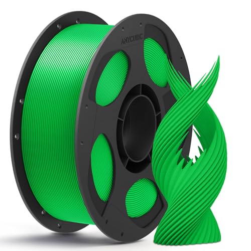 ANYCUBIC PLA Plus (PLA+) 3D Printer Filament 1.75mm, High Toughness 3D Printing Filament, Dimensional Accuracy +/- 0.02mm, Print with Most FDM 3D Printers, 1KG Reusable Spool, Green
