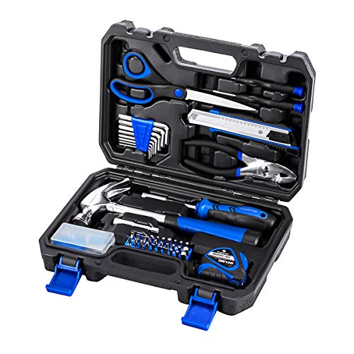 49-Piece Home Tool Kit, PROSTORMER General Household Repair Tool Set with Tool Box