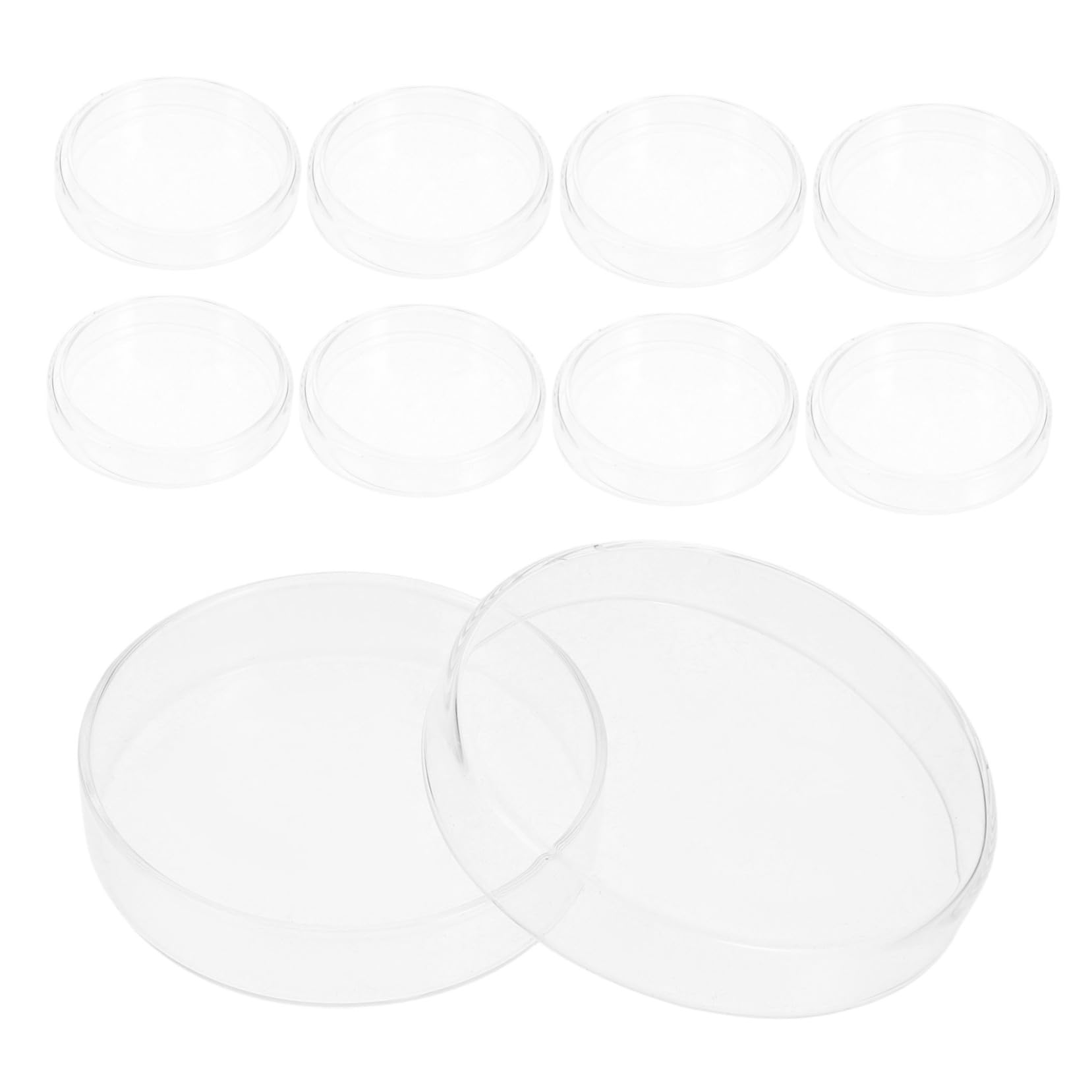 Holibanna 10stücke Borosilikatglas Petrischalen Für Zellkulturen Und Mikroskopische Beobachtungen Wiederverwendbar Für Labor Und Wissenschaftliche Experimente