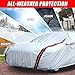 Waterproof Car Covers Replace for 1999-2009 Honda S2000, 6 Layers All Weather Custom-fit Car Cover with Zipper Door & 18 Ponit Windproof Bands for Snow Rain Dust Hail Protection