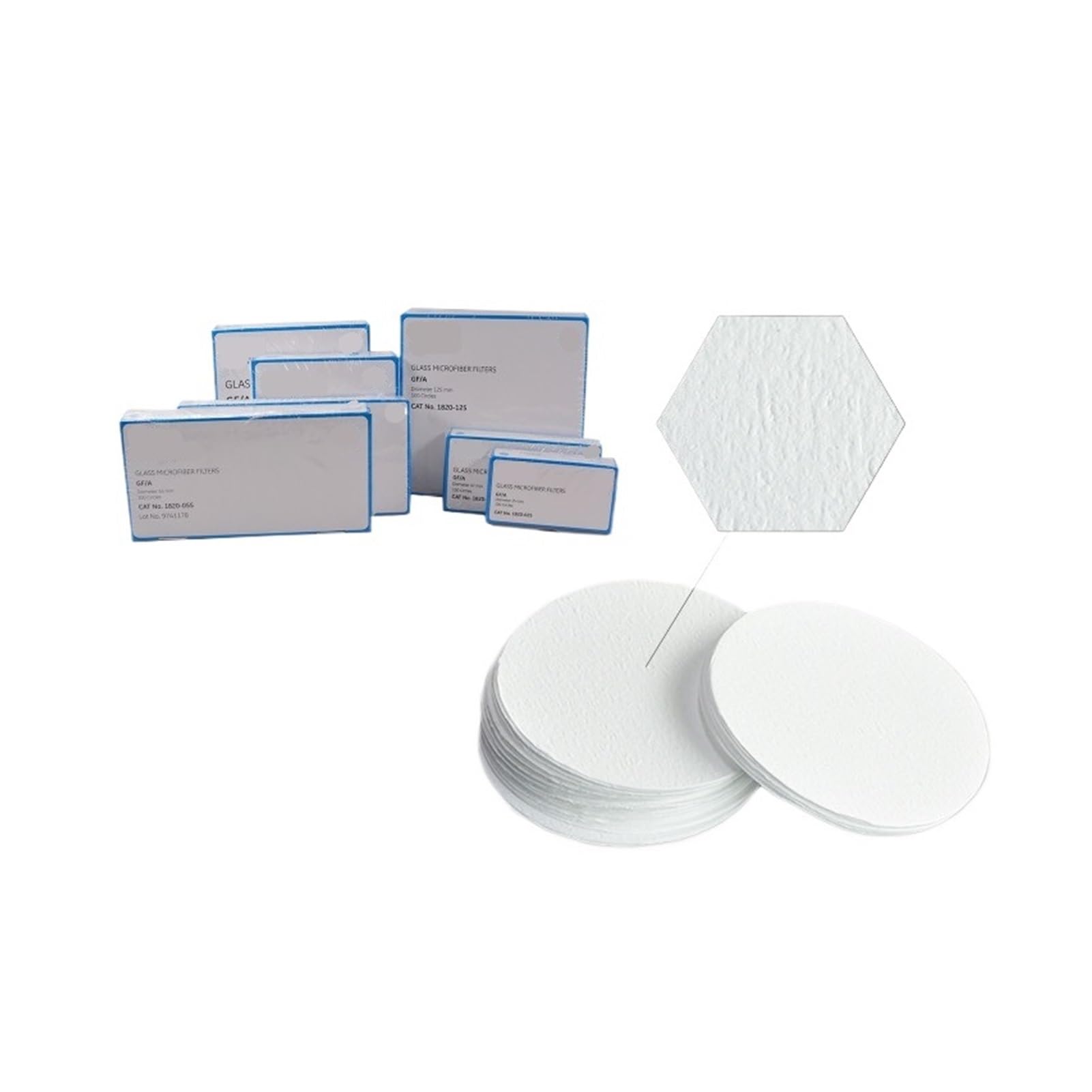 Papel de filtro cuantitativo Filtros de microfibra de vidrio GF/A 1820-025/047/055/070/090/110/125/150 Tamaño de poro 1,6 um(1820-125)