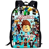 【Mochila De Gran Capacidad】：Roblox mochila Cómoda bandolera, de diseño suave y ancho, agranda la zona de carga y se transporta cómoda y fácilmente. Tiene mucho espacio para guardar el almuerzo, juguetes, libros o una muda de ropa.para actividades deportivas extraescolares, de excursión o incluso para viajar en vacaciones.