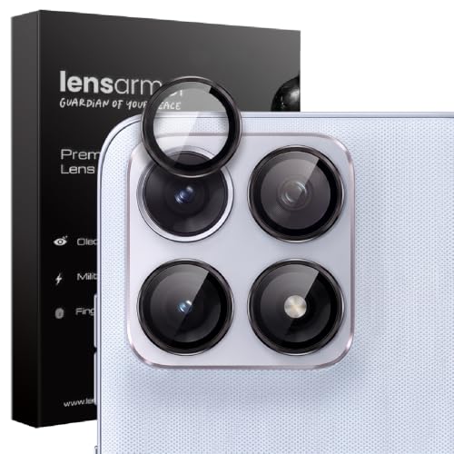 Image of Lensarmor Compatible with Motorola Edge 70 Fusion Black Camera Lens Protector - Premium 9H Tempered Glass, Anti-Reflective Coating, Military-Grade Protection & Case-Friendly Design