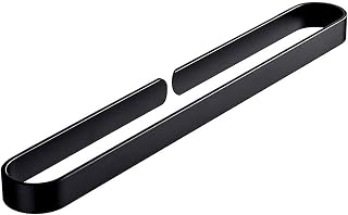 Towel Rails Bathroom Single Rod Towel Bar American Black Towel Rack Bathroom Towel Rod Free Punching Towel Towel Rack Multifunction Bathroom Accessories Tower Hanger Shelves