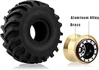 Vista 3 de GLOBACT Neumáticos de aluminio Monster Truck RC de 2.677 x 1.299 in para 1/24 AXIAL SCX24 FMS FCX24 RC Crawler Accesorios de actualización de coche