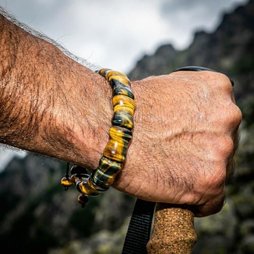 Pulsera de Ojo de Tigre de Piedra Natural Ajustable miniatura 2