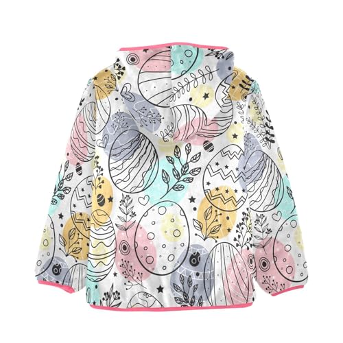 OTVEE Happy Easter Colorful Eggs Kids Hoodie Jacket Fall Spring Long Sleeve Warm Outwear Coat2