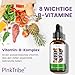 Liposomale Vitamin B Komplex Flüssiges - Hochdosiert Tropfen mit Allen 8 B-Vitaminen, Aktive Vitamin B Formen, Vegan, Keine Zusatzstoffe, 60ml (1er Pack)
