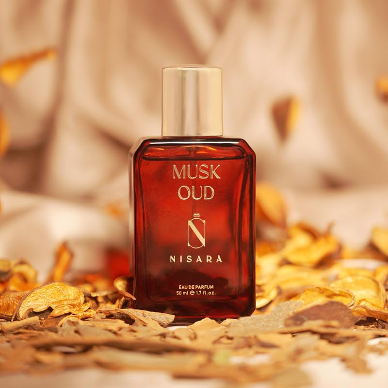 Nisara Musk Oud EDP Perfume for Men,50ml | Long-Lasting Premium Eau De Parfum | Tobacco Woody Fragrance with Mandarin, Bergamot, Warm Spices ,Oud,Amber, Musk Notes | Intense, Bold, Sophisticated | Fragrance for Him 1