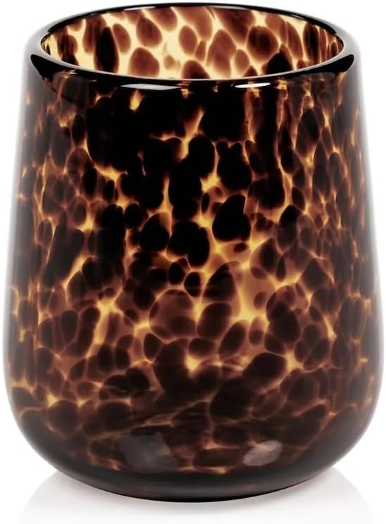 Zodax Tortoise Amber & Black All-Purpose Tumbler Glassware - Set of 6 (Tumbler)