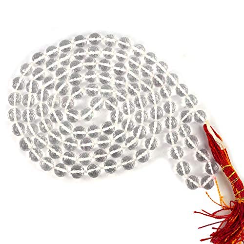 Reiki Crystal Products Natural Sphatik Clear Quartz Mala 8 mm Faceted 108 Beads Original Crystal Stone Jaap Mala for Reiki Healing and Crystal Healing Stone (B07L6DC2QF) Amazon Price History, Amazon Price Tracker