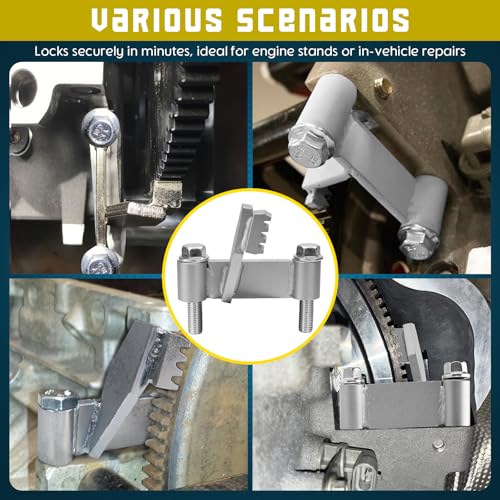Image of Chelhead Flywheel Holder with 8.8 Bolts LS Flywheel Locking Tool Silver Kit Compatible with 4.8 5.3 5.7 6.0 6.2 LS1 LS2 LS3 LS6 Chevy LSX Camaro, Corvette, Trans am, GTO, G8, CTS V, GM Trucks
