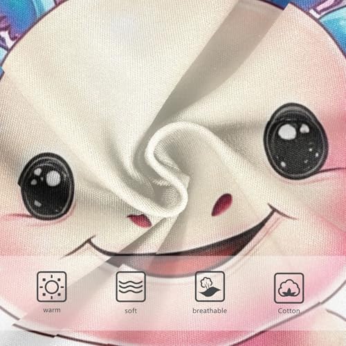 Cute Cartoon Axolotl Cute Panties Girl Toddler Underwear Custom Cotton Fun Print Kids Briefs Undies 2t3