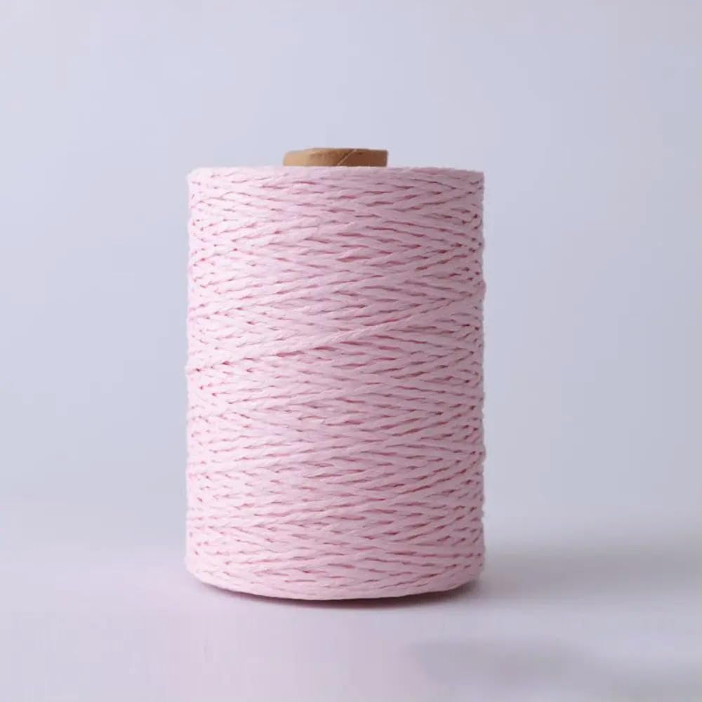VIXDA 280-300m/Roll Summer DIY Raffia Straw Yarn Hand Knit Natural Basket Knitting Material Colorful Threads HandBag