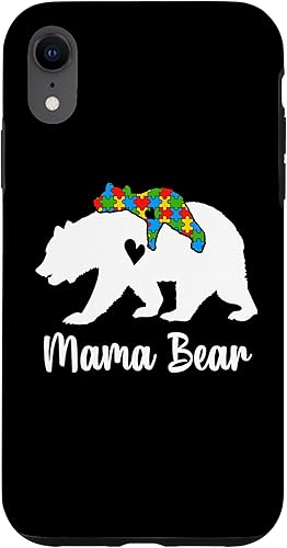 iPhone XR Mama Bear Love Support Autism Awareness Bear Family Case iPhone XR Mama Bear Love Support Autism Awareness Bear Family Case