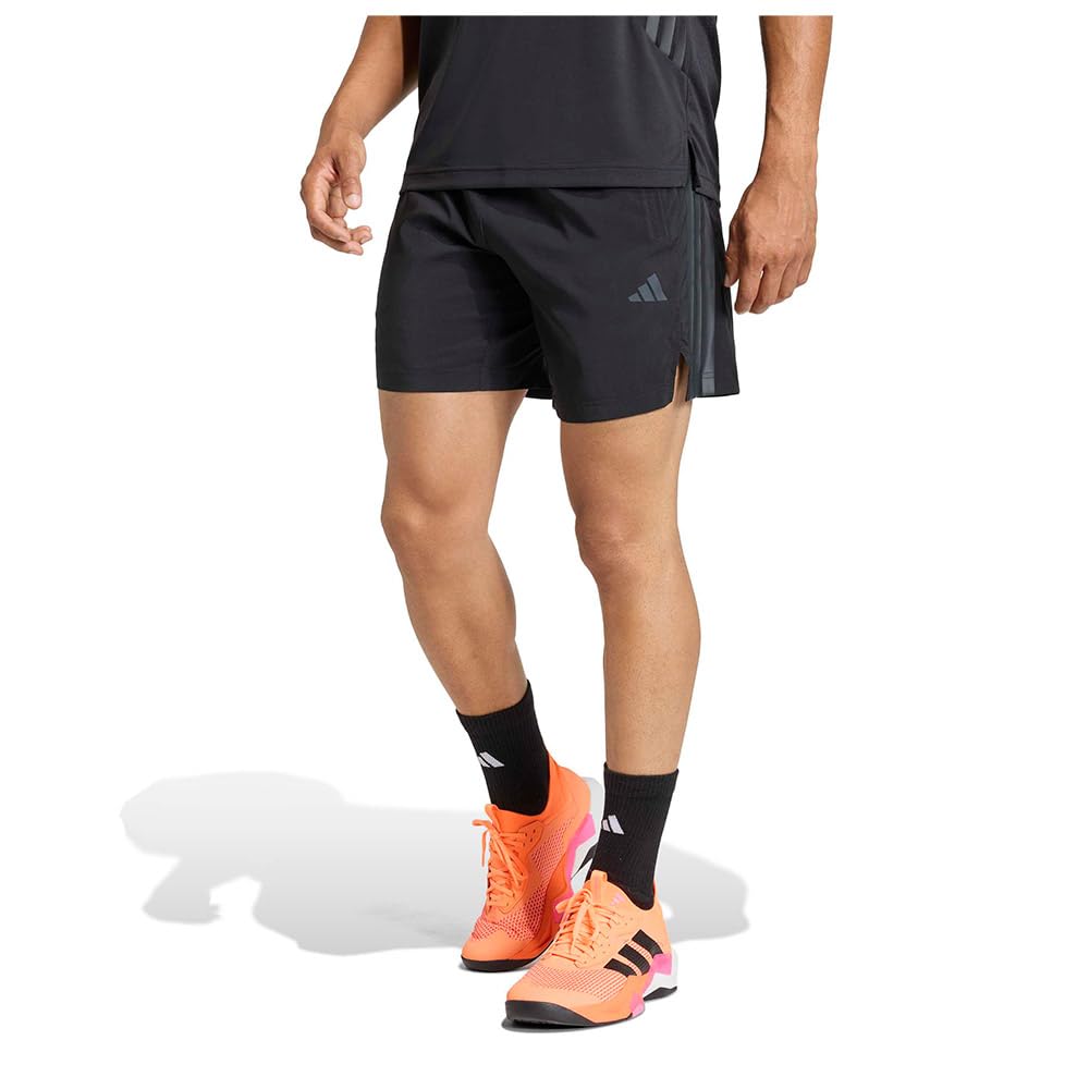 adidas Men's PANTALÓN Corto DE Entrenamiento Tech Essentials 3 Stripes