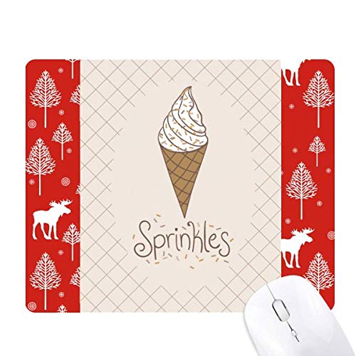 Figurine souris Noël bois haut de gamme avec détails aiguille sweet glace