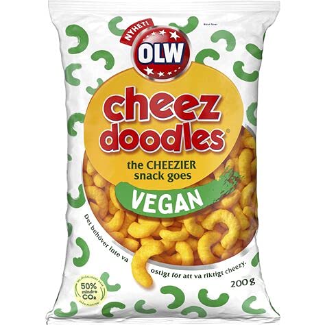 Olw Original Cheez Doodles Vegan 200g - Pack of 4