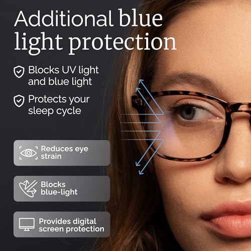 Image of CCVOO Reading Glasses for Women /Men, Eyeglasses, Blue Light Readers for Women /Men, Computer Eye Glasses, Cheaters