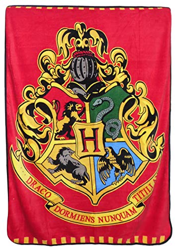 Manta De Polar Harry Potter Hogwarts - Tamaño 140 X 100 Cm - Licencia Oficial, Suave Y Cálida