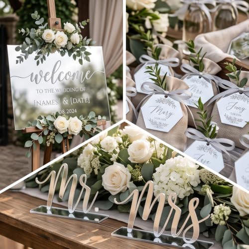 Image of KINLINK 12x16 Plexiglass Sheets 1 /8 inch Thick - 3mm Silver Mirror Cast Acrylic Sheet, Plastic Board Polycarbonate Sheet for DIY Project, Craft, Wall Mirror, Acrylic Sign and Wedding Invitation 2 Pack