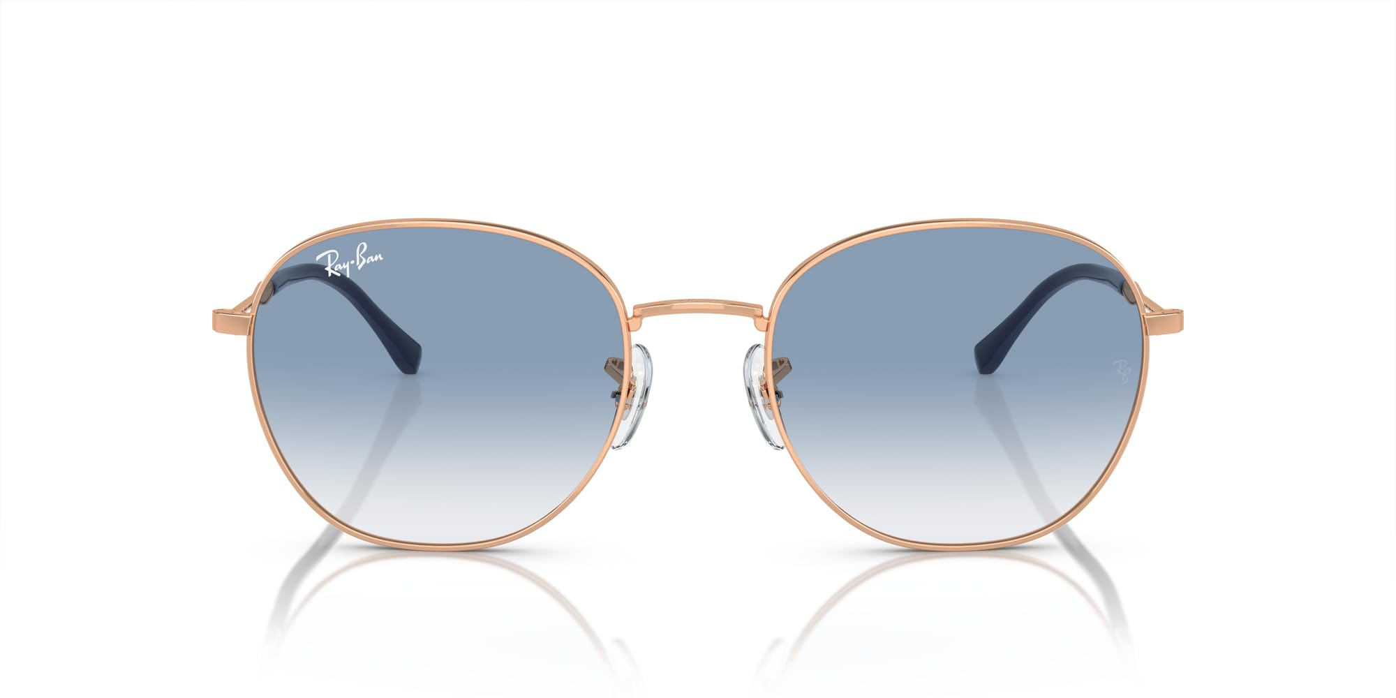 Ray-Ban Unisex's Rb3809 Sunglasses, Rose Gold/Clear Gradient Blue, 55 mm