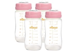 Medela Breastmilk Bottles for Pumping 4-PACK (Pink, 8oz Each)