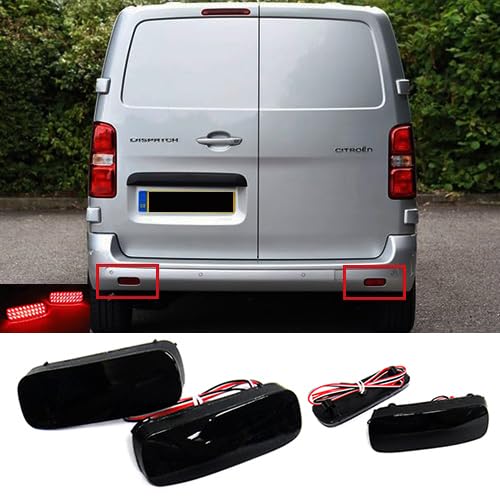 Feux de pare-chocs arrière LED fumés pour Jumpy SpaceTourer Expert Traveller Proace Vivaro C