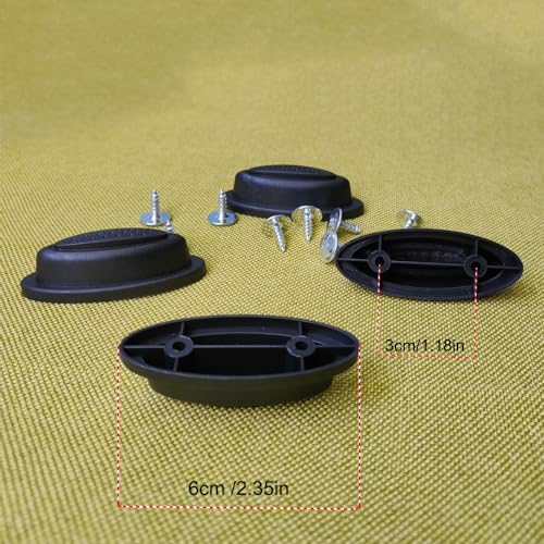 2 Pair Luggage Side Feet Suitcase Bracket Foot Replacements Luggage Case Legs with Screws, Anti-Slip Foot Nails, Travel Case Foot Studs, DIY Project4