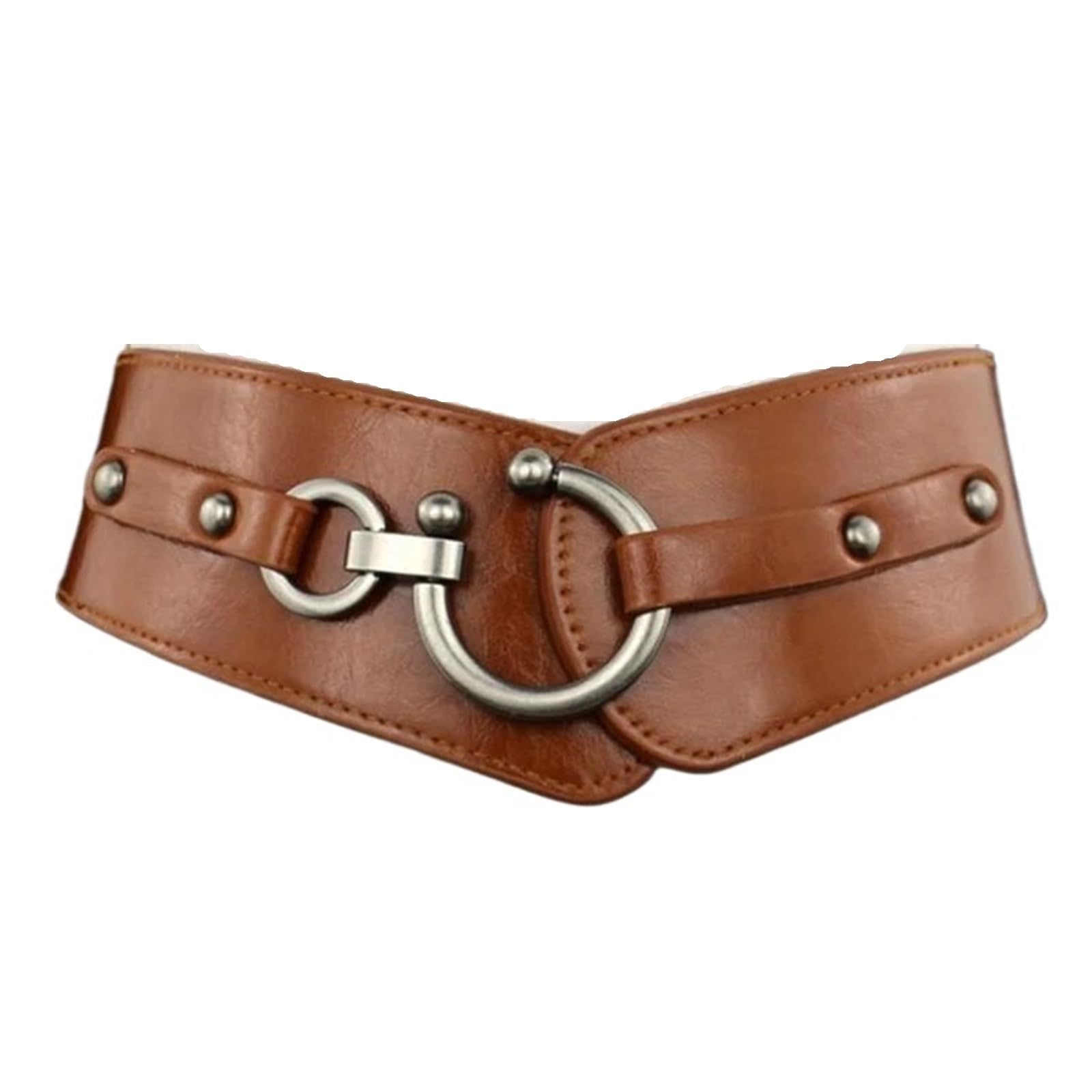 Ceinture Femme Cuir Ceinture large for femme, style rétro, extensible, ceinture cummerbund
