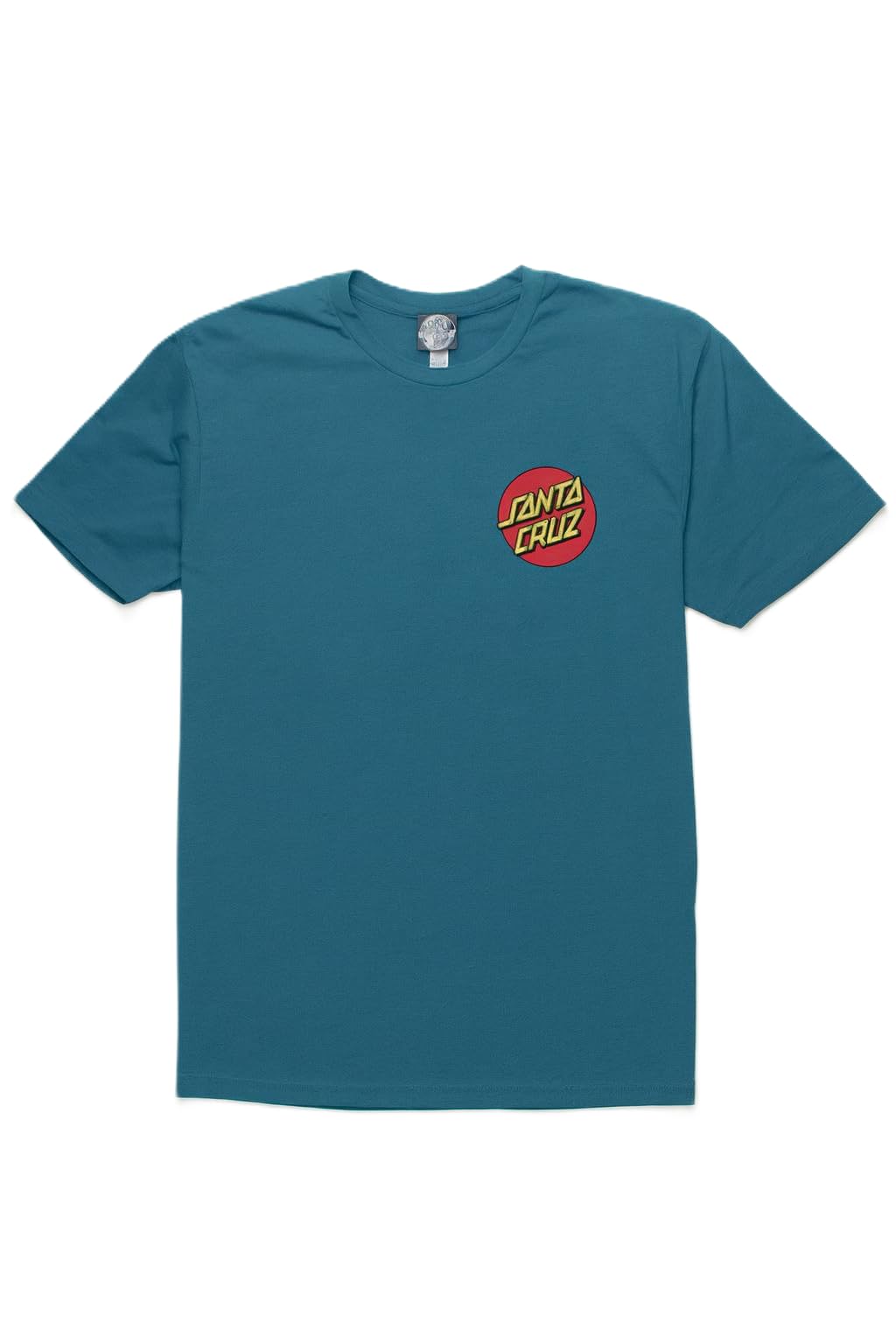 Santa Cruz Classic Dot T Shirt Teal Blue Logo Backprint Skate Tee Top Medium