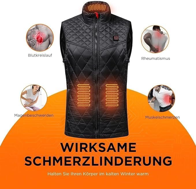 Chaleco para mujer, con calefacción, tamaño ajustable, USB, 3 niveles de calor, con 9 zonas de calefacción, para motocicletas, camping