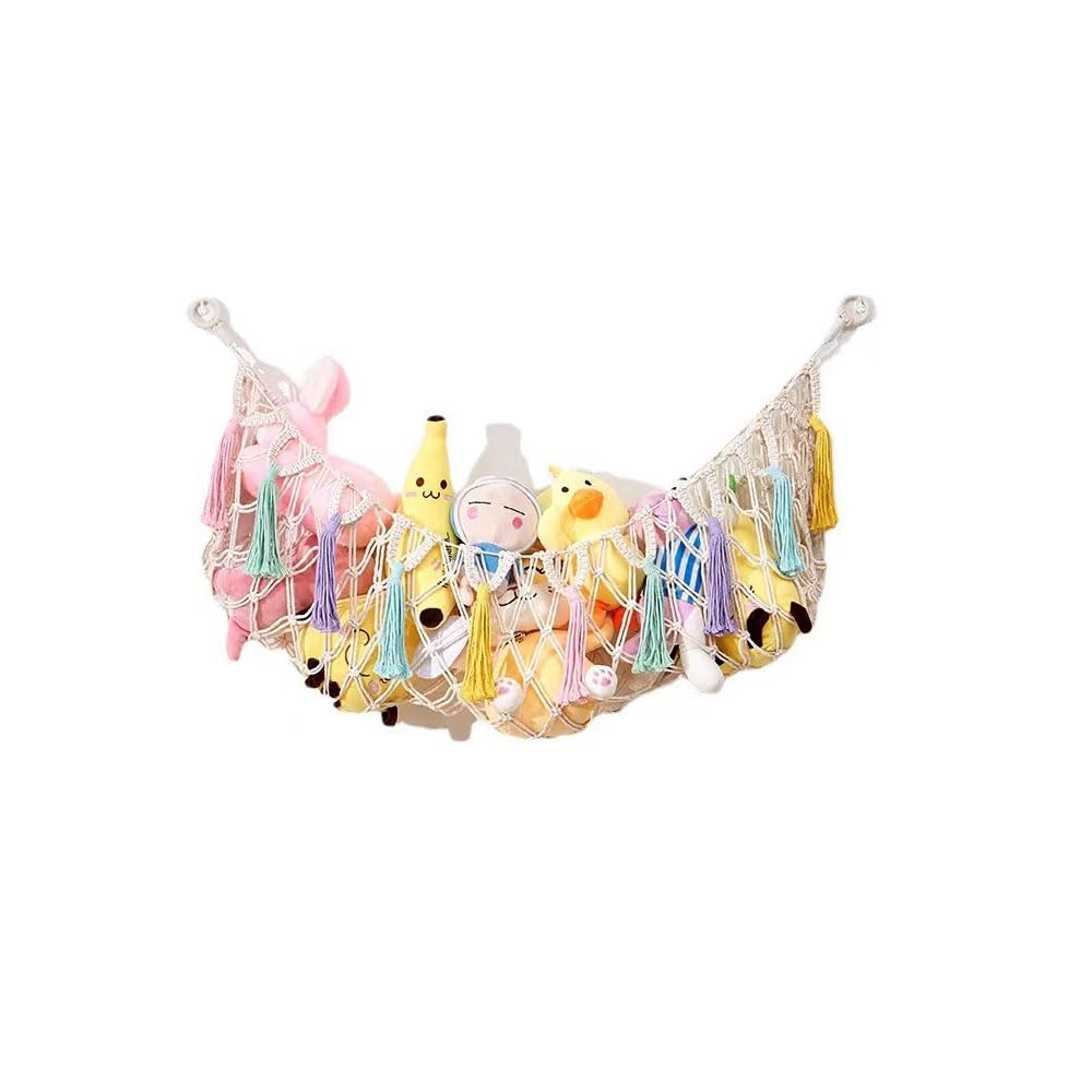 2pcs Stuffed Animal Net Hammock for Plushie Toys Corner Hanging Organizer for your Stuffy Collection Easy to Hang
