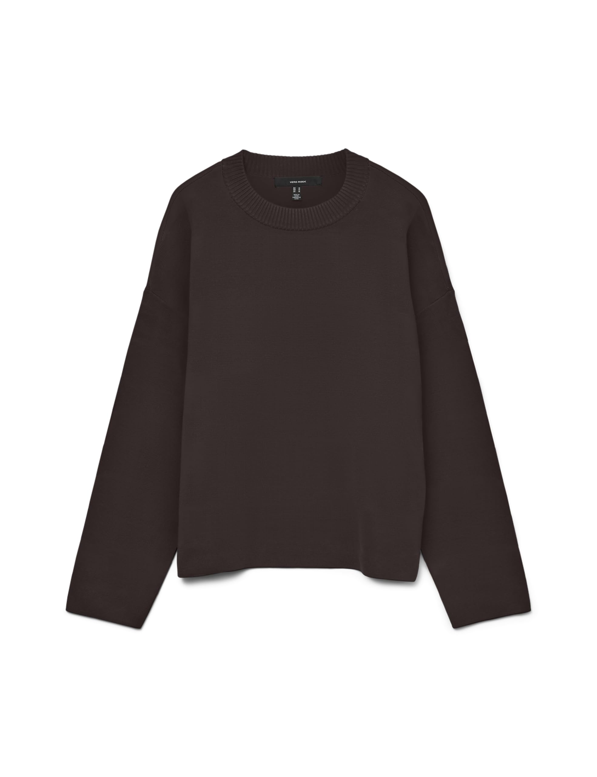 VERO MODA Vmsilje LS O-Neck Boxy Pullover Noos, Chocolate Cake, XL