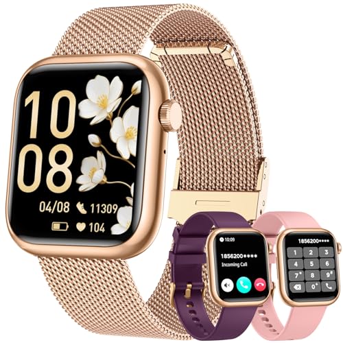 Smartwatch Donna con Effettua orologio Chiamate: 1.83'Smart watch con Bluetooth5.2 Contapassi Sonno 123+ Modalità Sportivo Fitness Tracker IP68 impermeabile WhatsApp Notifice Compatibile Android iOS
