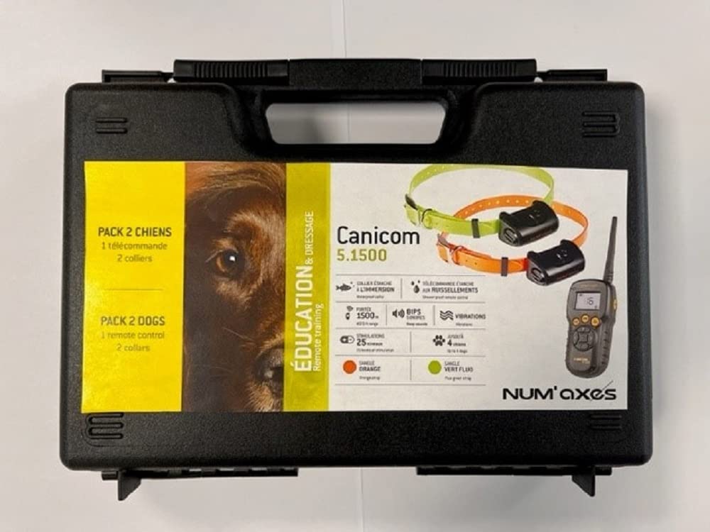 NUM'AXES Ensemble D’ÉDUCATION Pack CANICOM 5.1500 pour 2 Chiens