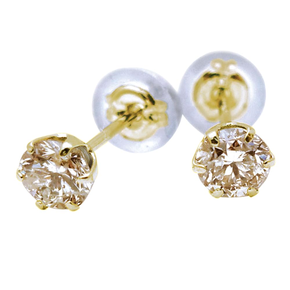 計0.3ctK18/ブラウンダイヤモンドピアス 天然 ダイヤピアス ダブルロック Amazon | 計0.3ct/K18/ブラウンダイヤモンドピアス 天然 ダイヤ