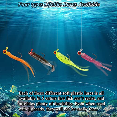 Dovesun Kit di esche da pesca morbide, in plastica...