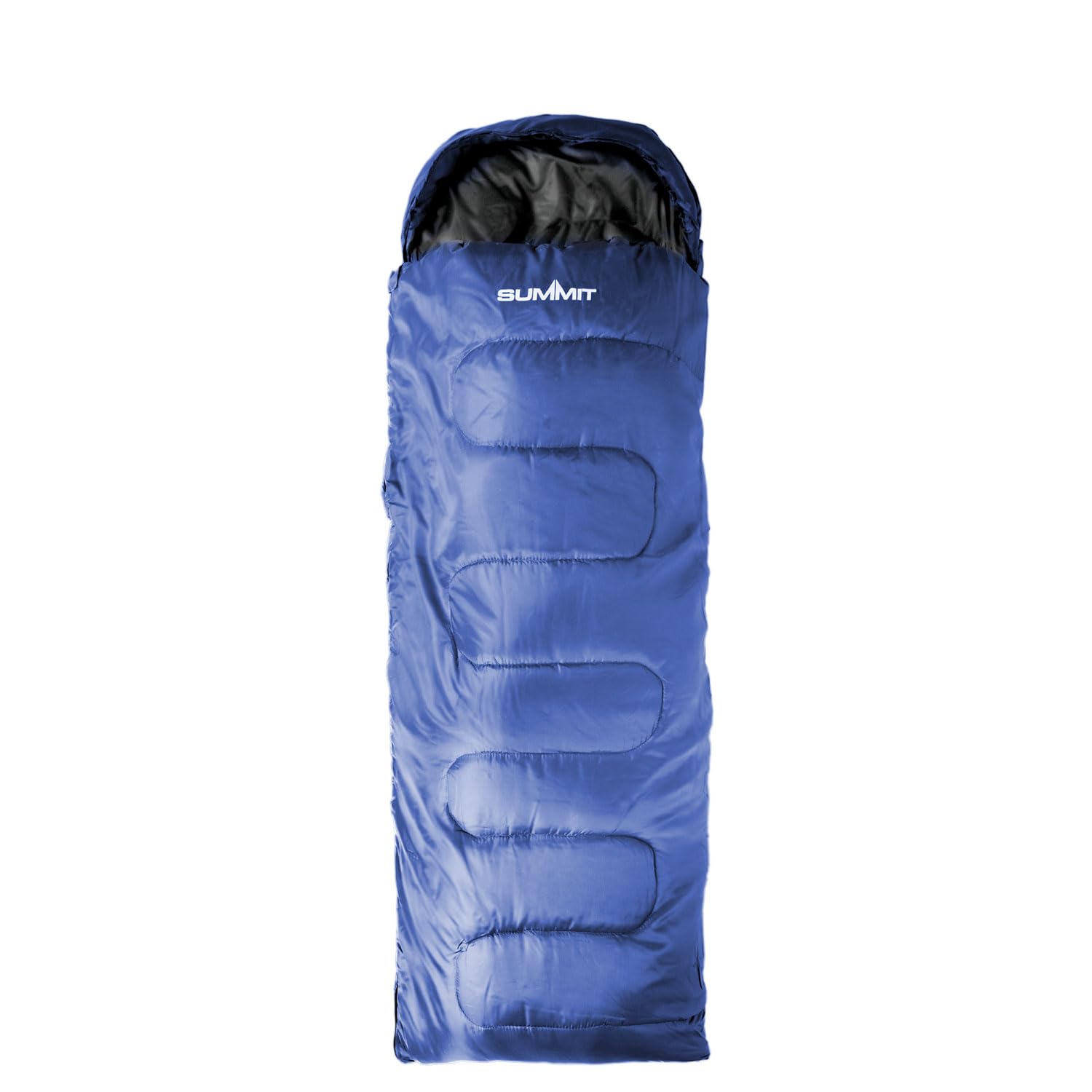 VFM e-Store - Cowl Sleeping Bag Single Stylish, Warm, Easy To Pack Camp Bag Outdoors Camping Hiking Holidays Festivals Travel - Blue Cowl