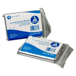 Dynarex Survival Rescue Blanket, 120 Count, 84 Inch x 52 Inch, (Pack of 120)