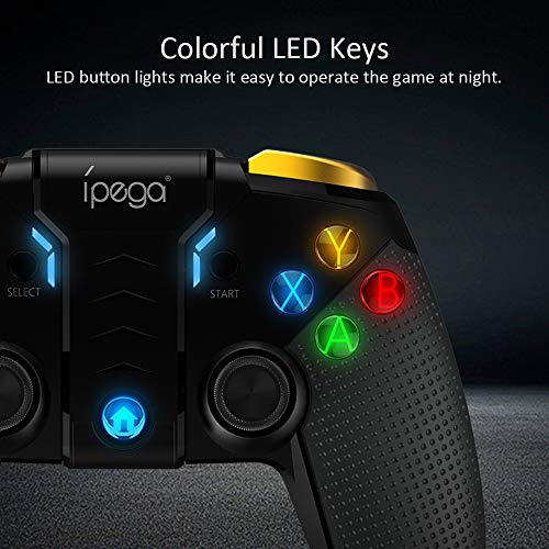 Andoer PG-9118 Gamepad sem fio 3 em 1 + joystick + suporte telescópico BT Game Controller Smartphone