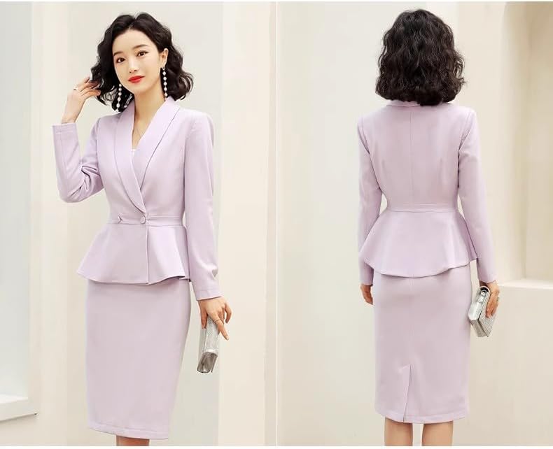 [KYUERWK] レディスーツ フォーマルスーツジャケット女性用ウエスト 通勤職場秘書フォーマルウェアアナウンサー