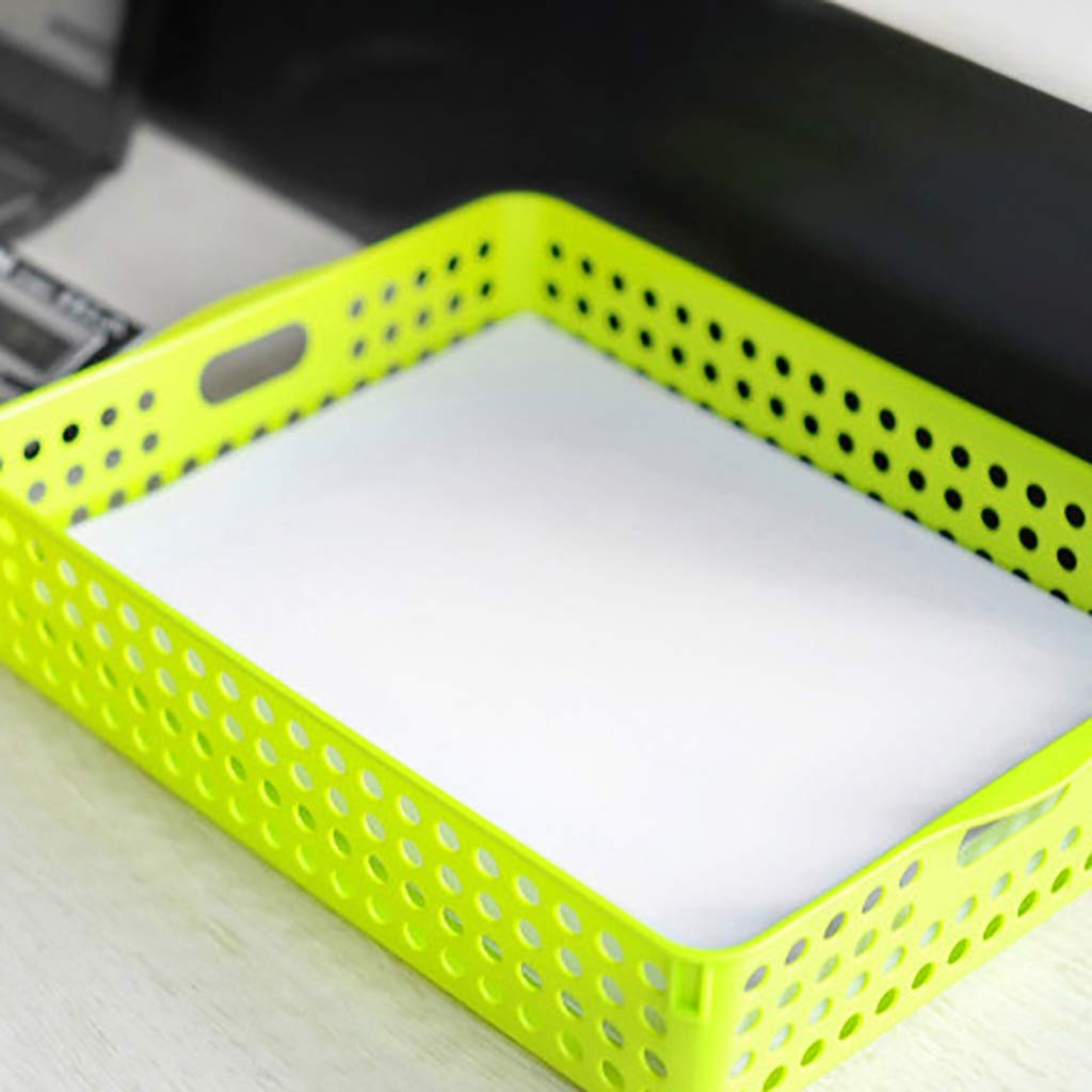 Caja de Almacenamiento de Escritorio Caja de Almacenamiento Hueca Multicolor Caja de Almacenamiento de plástico para Archivos de Oficina A4 multifunción para el hogar (B)